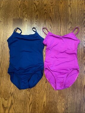 balera Navy and Bright Pink Leotard Set